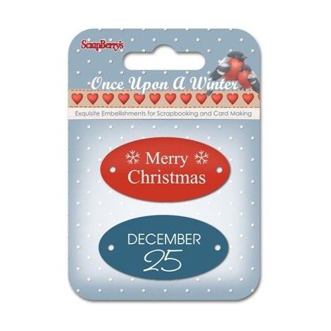 Elementy metalowe Scrap Berry's Plakietki Once Upon a Winter 3, 2szt